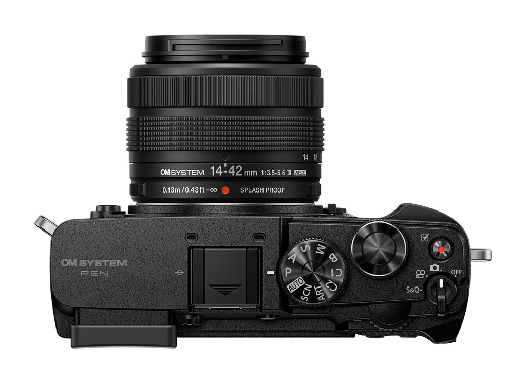 OM System PEN Mirrorless Camera with 14-42mm f/3.5-5.6 III Lens - Black