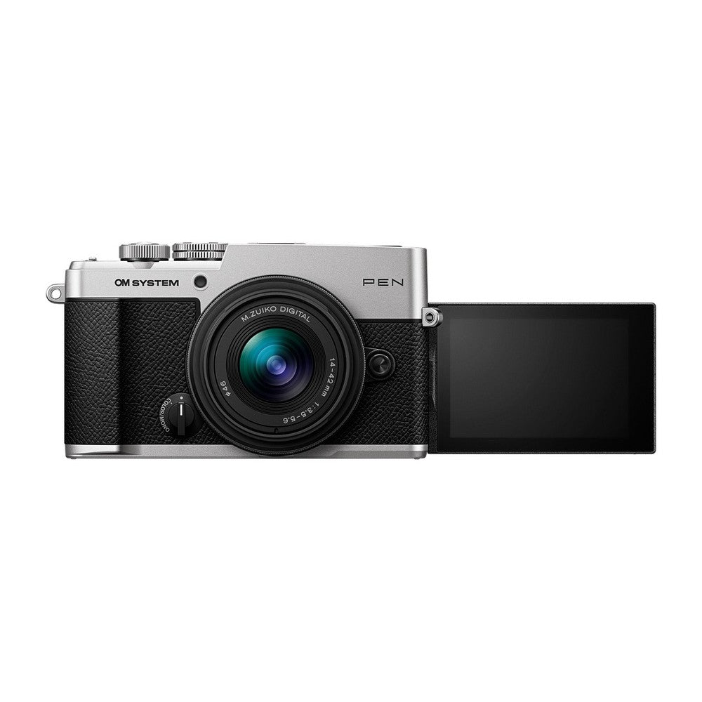 OM System PEN Mirrorless Camera with 14-42mm f/3.5-5.6 III Lens - Silver