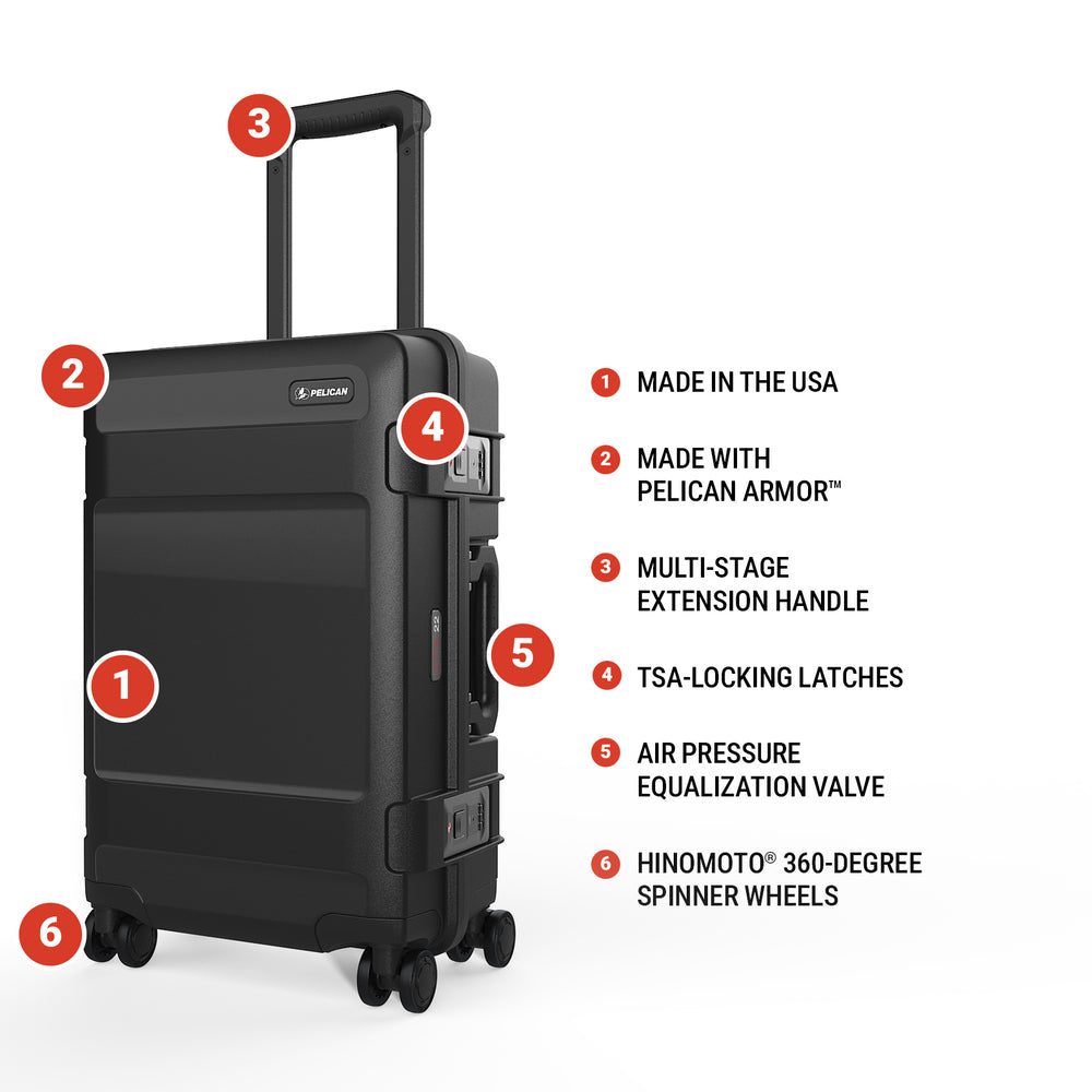 Pelican 22" ATX Carry-On Hard Sided Luggage (Iron Clay)