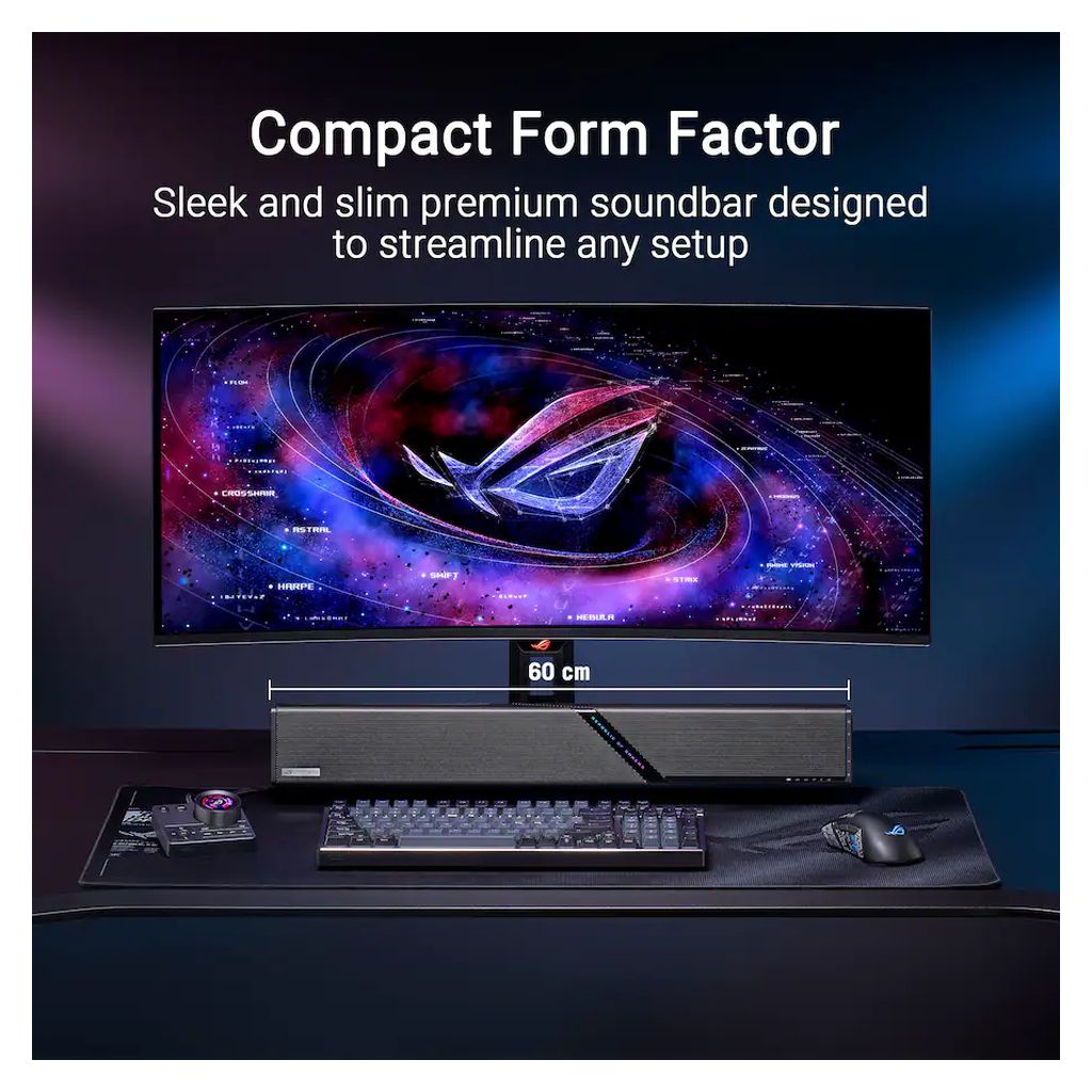 ASUS ROG Gjallar 2.1.2 Dolby Atmos Gaming Soundbar with Wireless Subwoofer