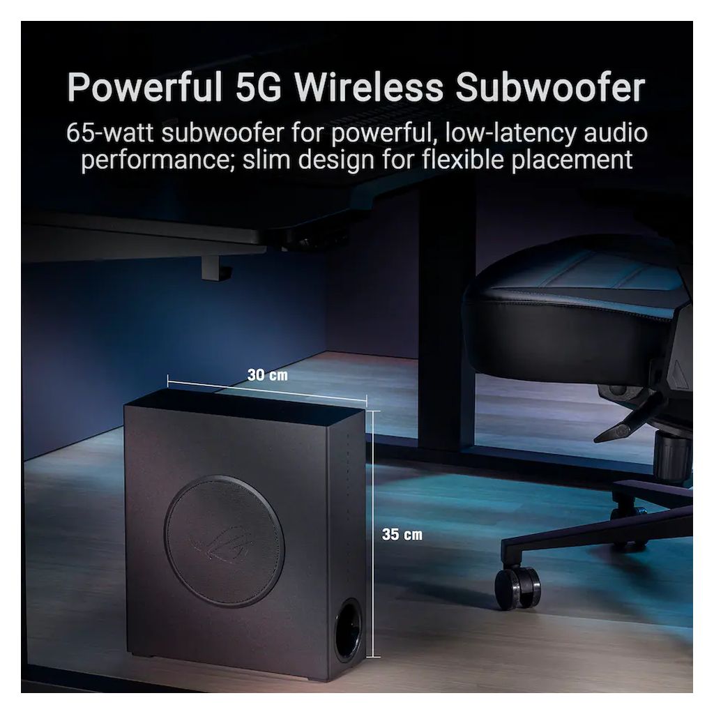 ASUS ROG Gjallar 2.1.2 Dolby Atmos Gaming Soundbar with Wireless Subwoofer