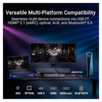ASUS ROG Gjallar 2.1.2 Dolby Atmos Gaming Soundbar with Wireless Subwoofer