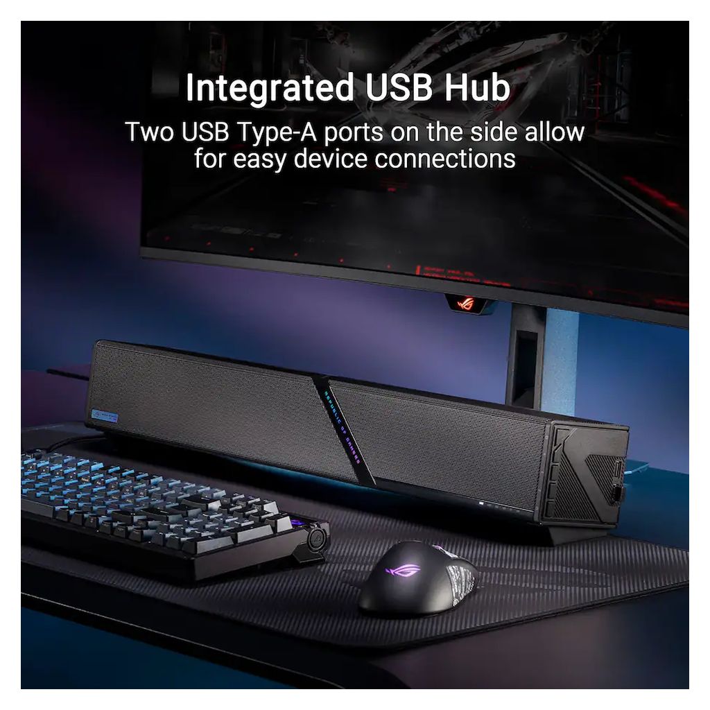 ASUS ROG Gjallar 2.1.2 Dolby Atmos Gaming Soundbar with Wireless Subwoofer