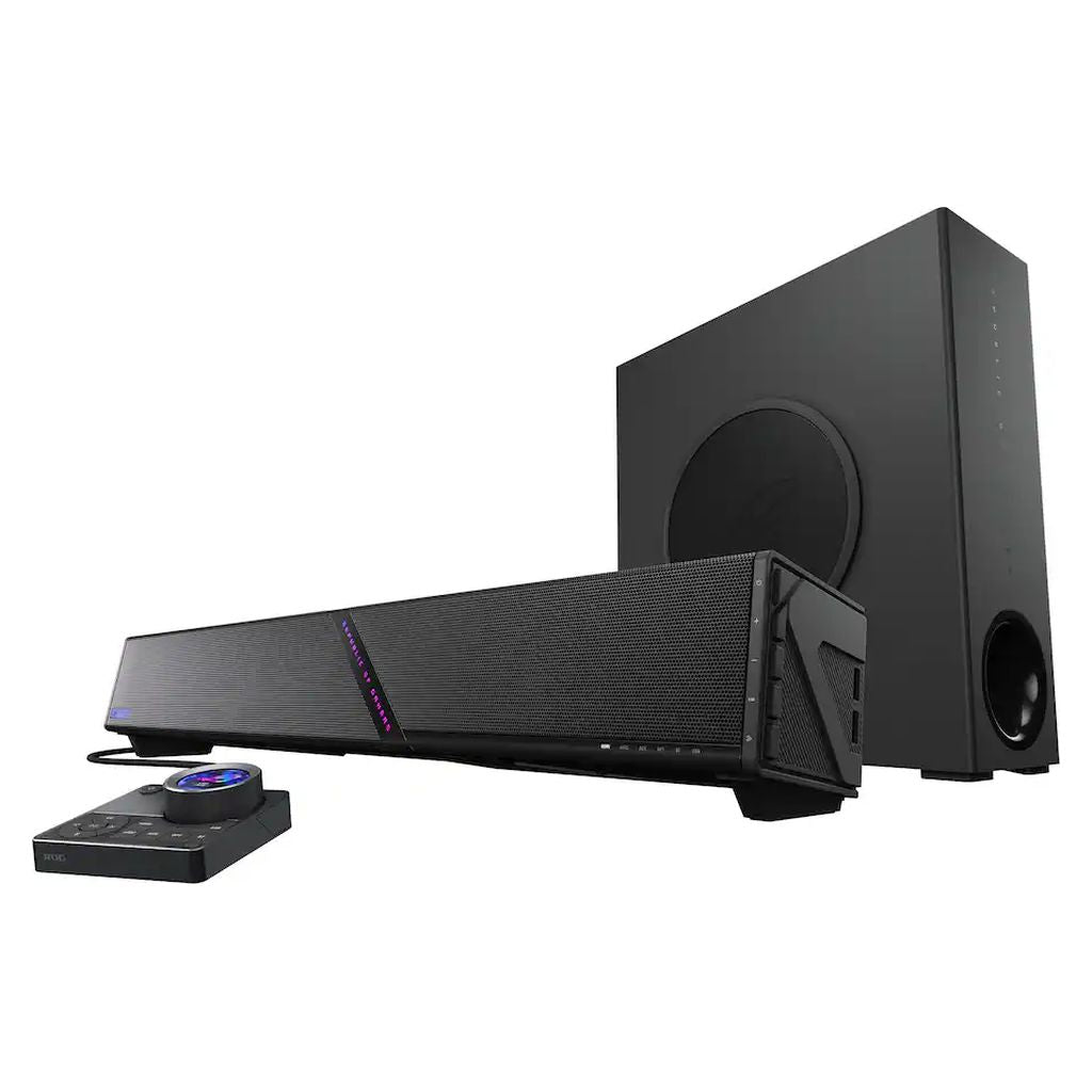 ASUS ROG Gjallar 2.1.2 Dolby Atmos Gaming Soundbar with Wireless Subwoofer