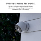 Open Box Google Nest Cam (Outdoor or Indoor, Battery) - 1 Pack - GA01317-AU