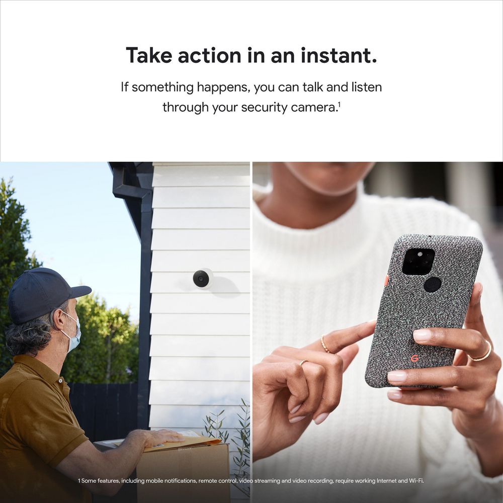 Open Box Google Nest Cam (Outdoor or Indoor, Battery) - 1 Pack - GA01317-AU