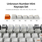 Keychron Cherry Profile Dye-Sub PBT Keycaps (141 Keys) (Unknown Number Mint)