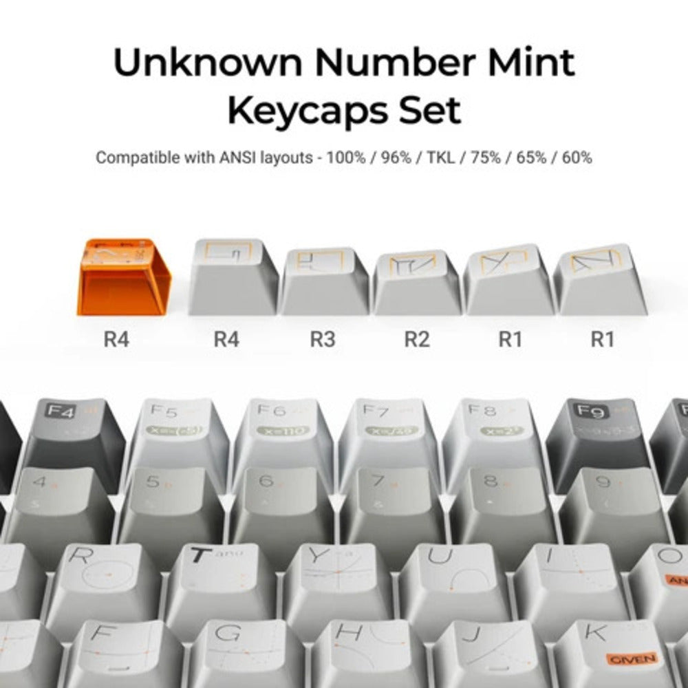 Keychron Cherry Profile Dye-Sub PBT Keycaps (141 Keys) (Unknown Number Mint)