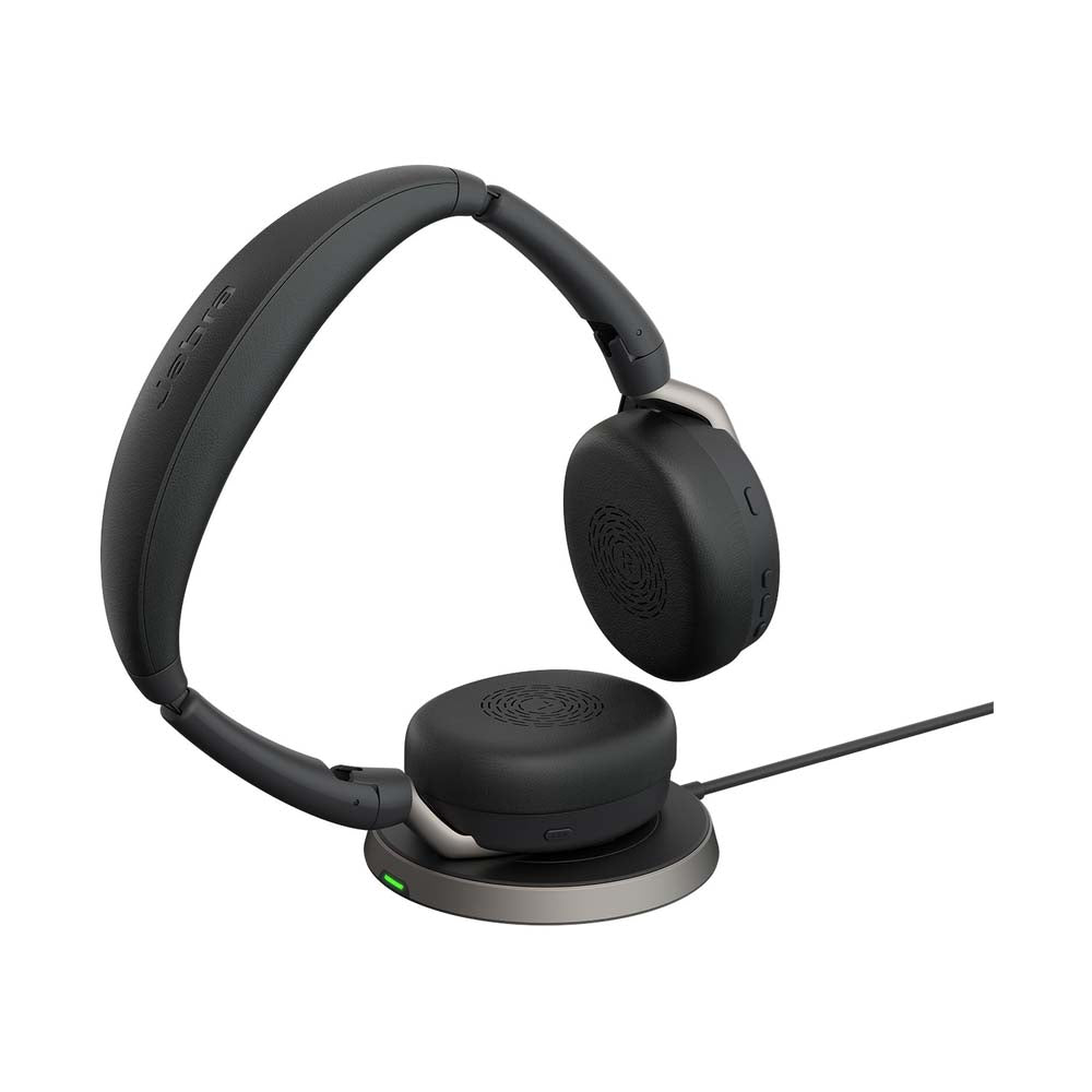 Jabra Evolve2 65 Flex MS USB-A ANC Stereo Bluetooth Headset with Charging Stand