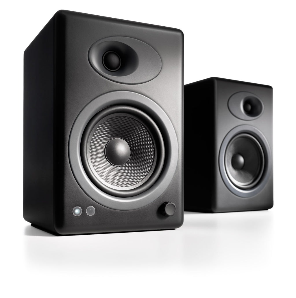 Audioengine A5+ Powered Bookshelf Speakers - Satin Black