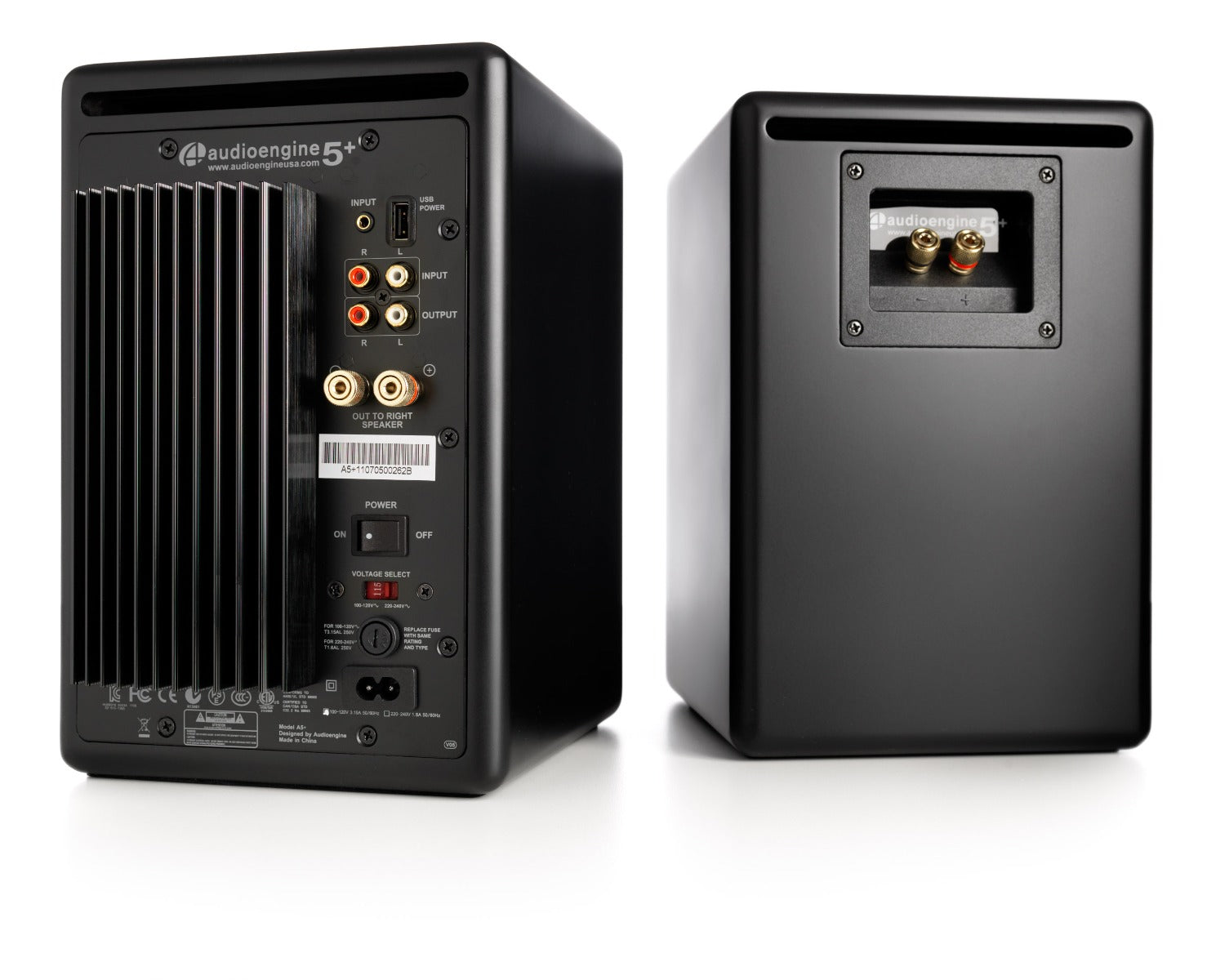 Audioengine A5+ Powered Bookshelf Speakers - Satin Black