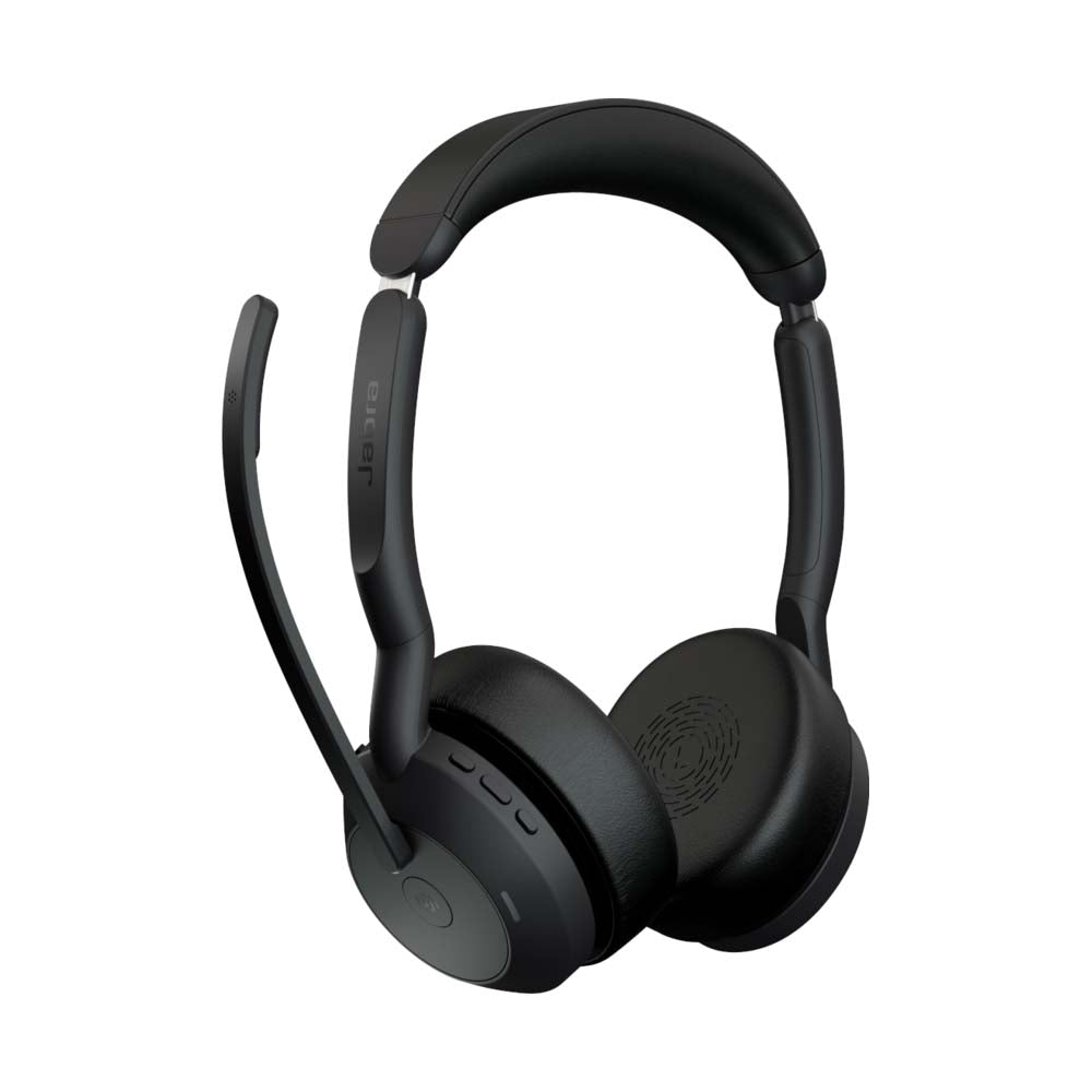Jabra Evolve2 55 MS USB-A Stereo Bluetooth Headset with Charging Stand