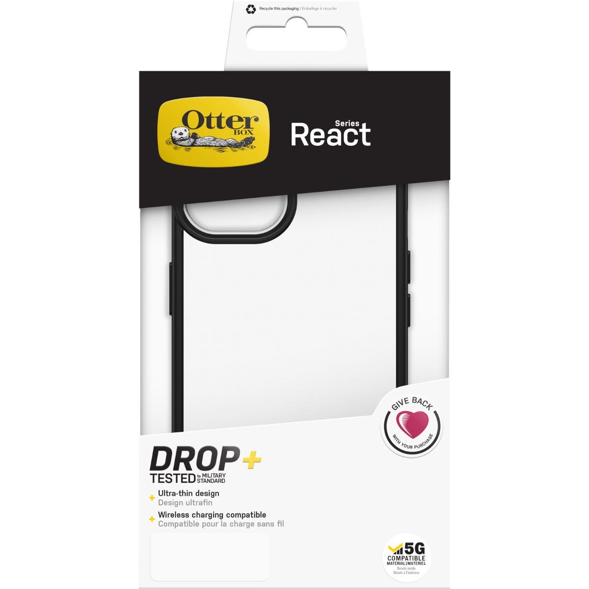 Otterbox React Series Case for iPhone 13 (Clear/Black)