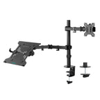 Mbeat activiva Dual-Screen Articulating Monitor Arm with Interchangeable Laptop Holder