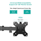 Mbeat activiva Dual-Screen Articulating Monitor Arm with Interchangeable Laptop Holder