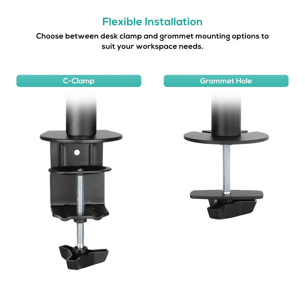 Mbeat activiva Dual-Screen Articulating Monitor Arm with Interchangeable Laptop Holder