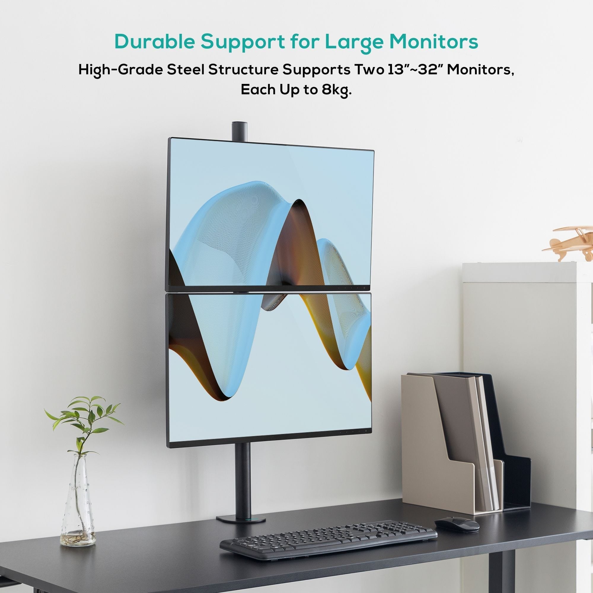 Mbeat activiva Dual-Screen Articulating Vertical Monitor Arm