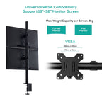Mbeat activiva Dual-Screen Articulating Vertical Monitor Arm