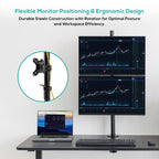 Mbeat activiva Dual-Screen Articulating Vertical Monitor Arm