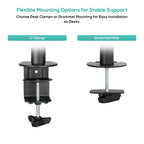 Mbeat activiva Dual-Screen Articulating Vertical Monitor Arm