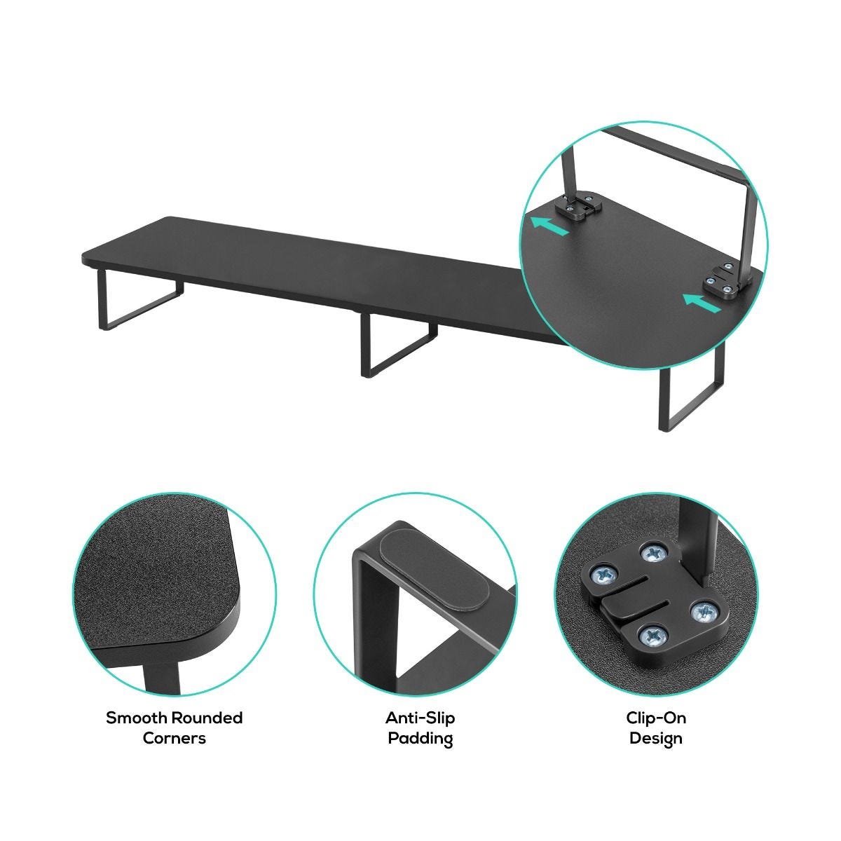 Mbeat activiva Black Dual Monitor Riser