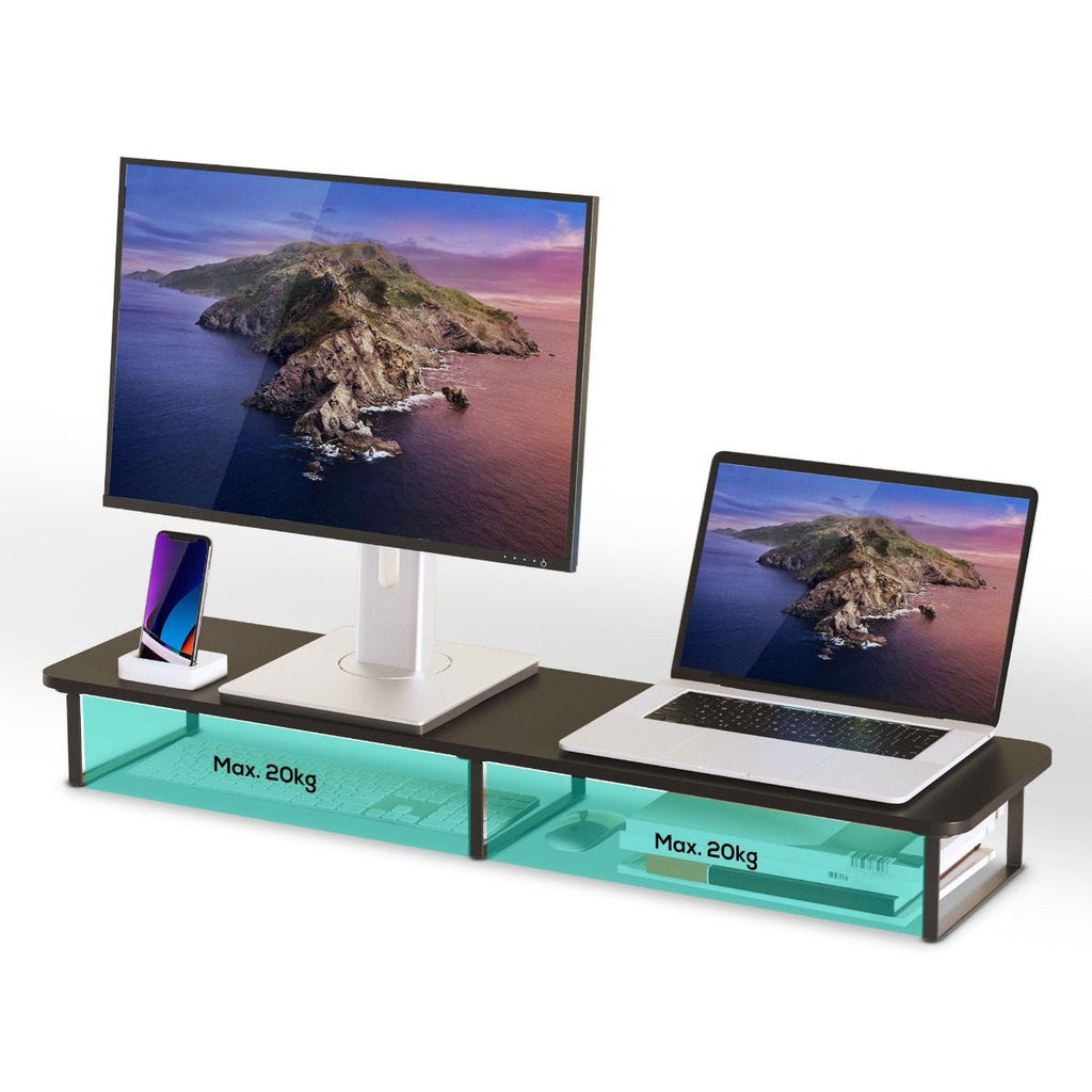 Mbeat activiva Black Dual Monitor Riser