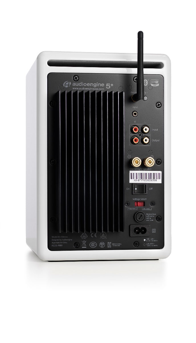 Audioengine A5+ Powered Bookshelf Speakers - Hi-Gloss White