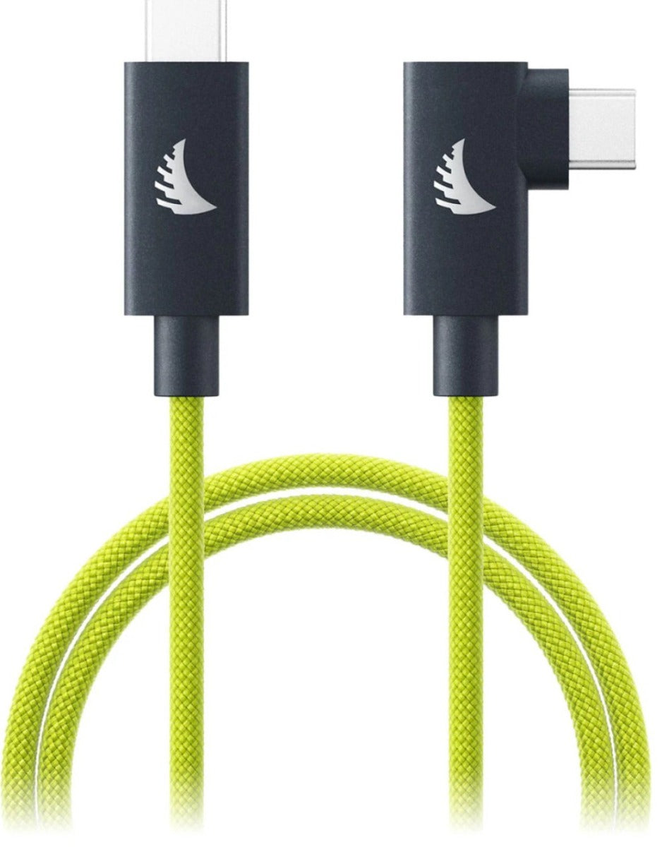 Angelbird 32cm USB-C 4.0 Solid Flex Right-Angle Cable (Lime)