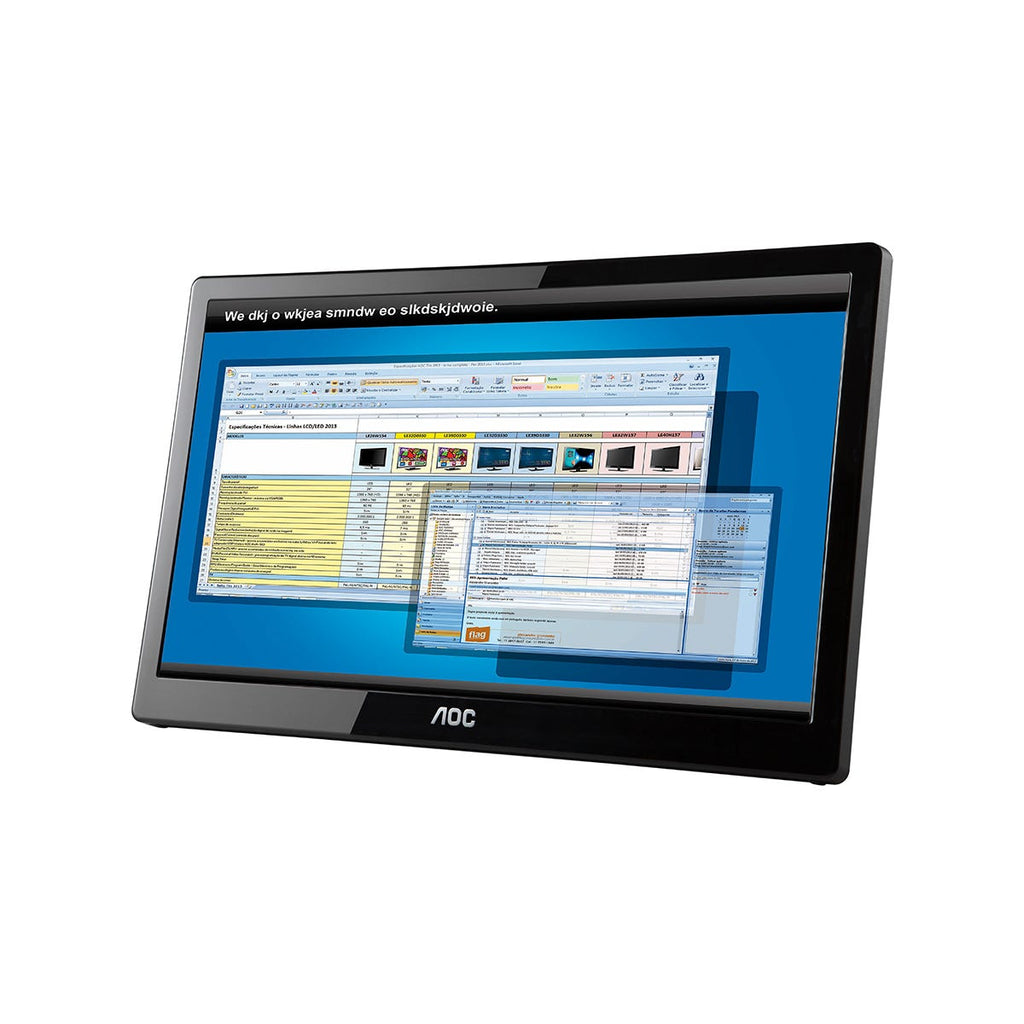 AOC E1659FWU 15.6" HD Portable USB LED TN Monitor