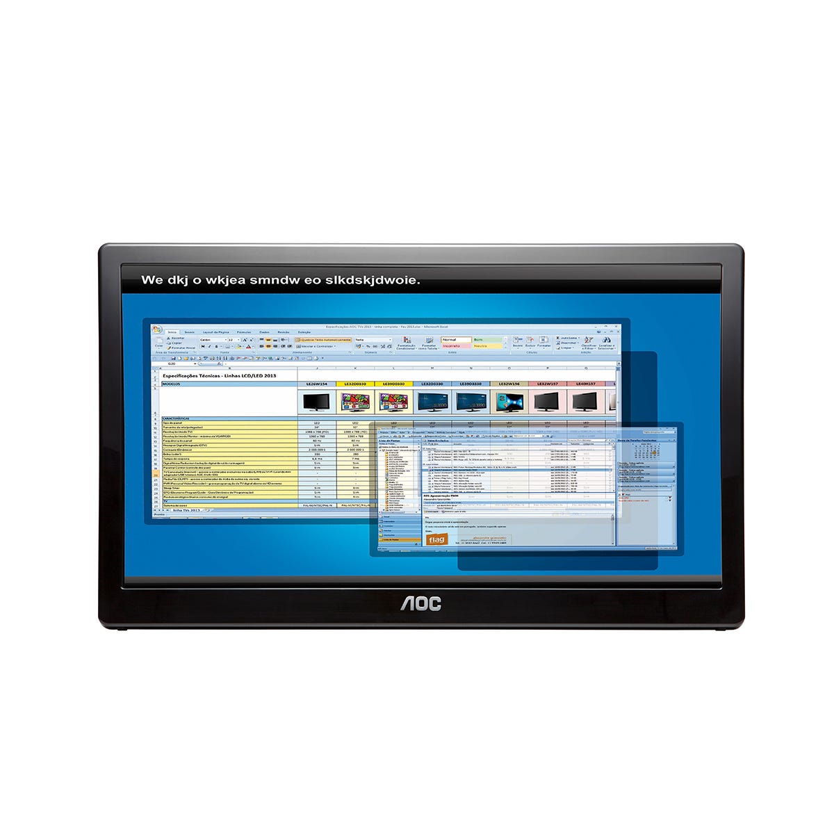 AOC E1659FWU 15.6" HD Portable USB LED TN Monitor
