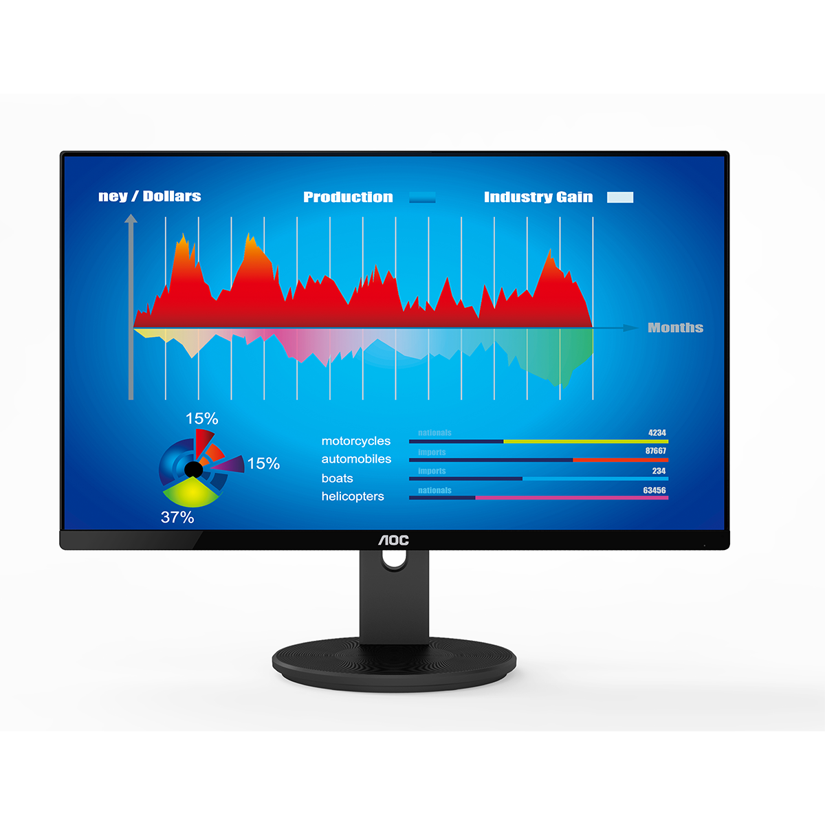 AOC U2790VQ 27" 4K UHD ClearVision Frameless IPS Business Pro Monitor