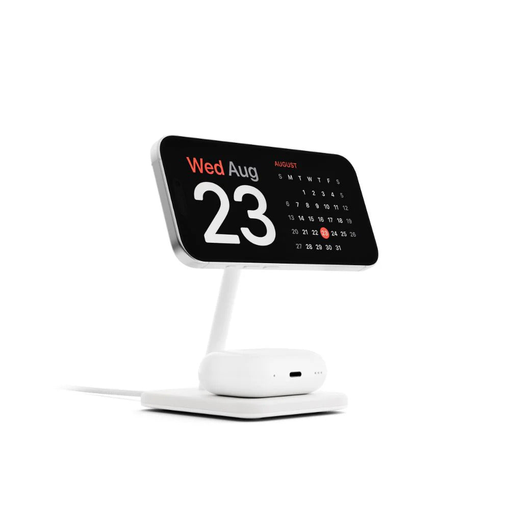 Twelve South HiRise 2 Deluxe 2-in-1 Qi2 Charger (White)