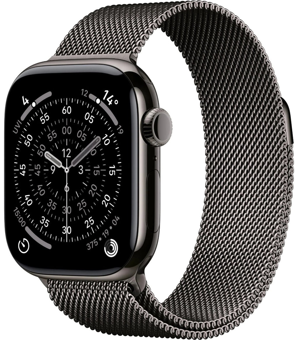 Apple Watch Series 11 42mm Slate Titanium Case GPS + Cellular Milanese Loop