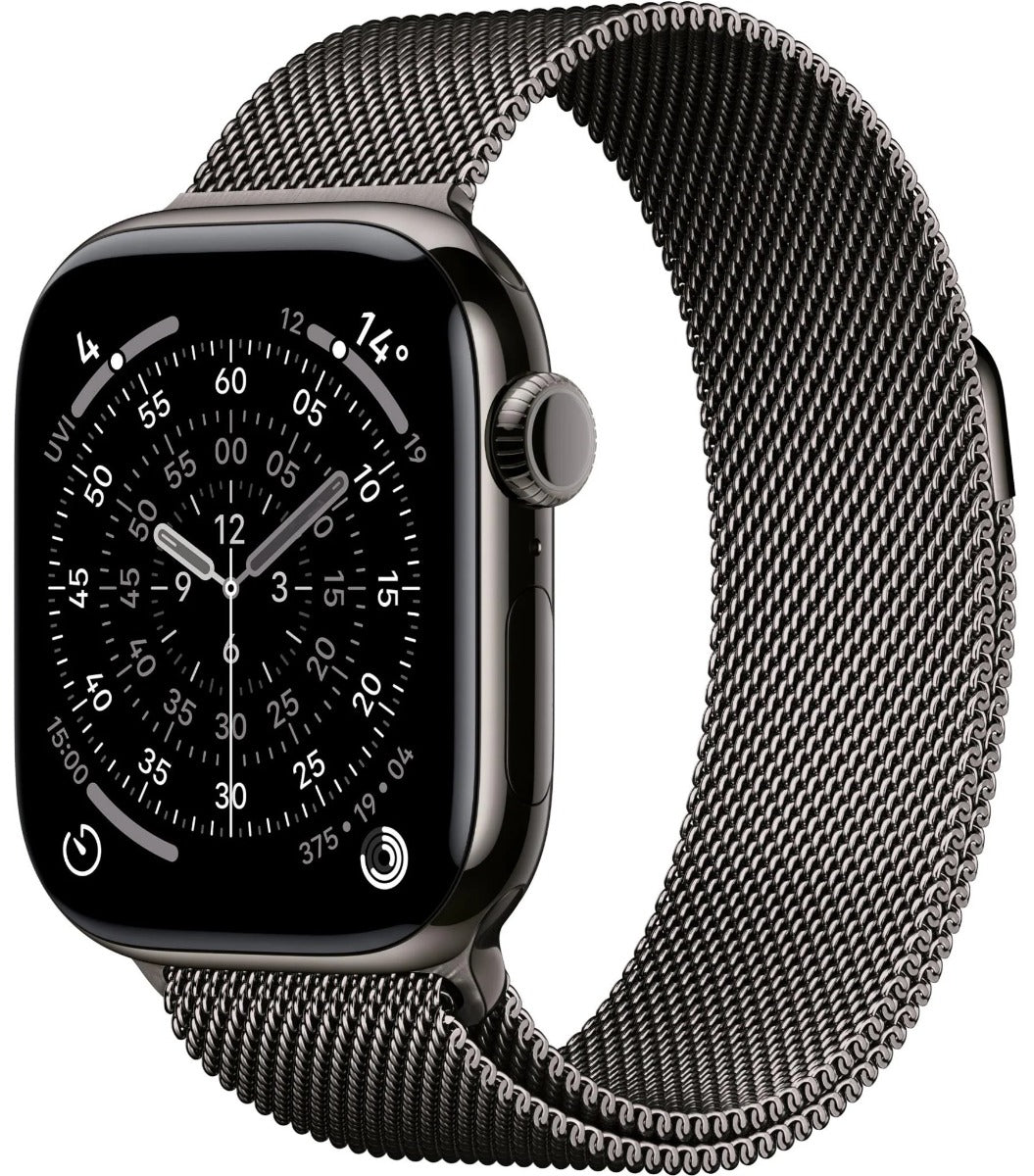 Apple Watch Series 11 42mm Slate Titanium Case GPS + Cellular Milanese Loop