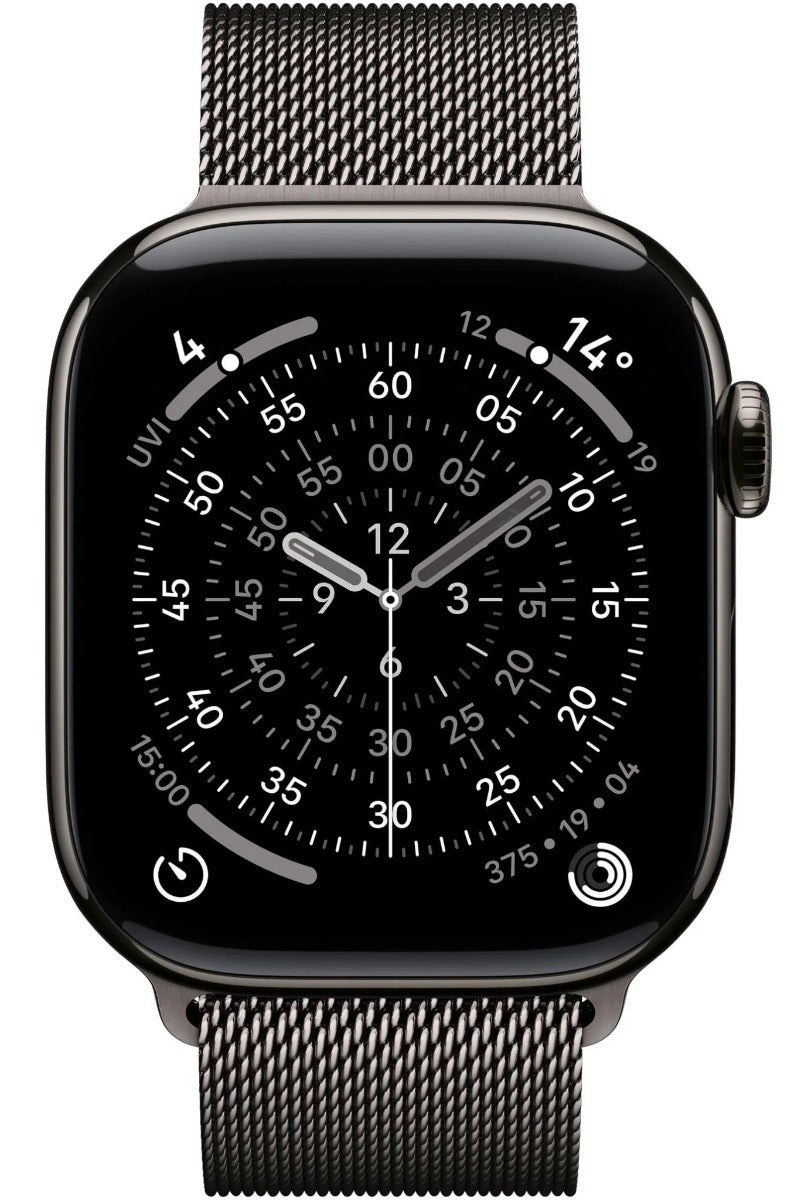 Apple Watch Series 11 42mm Slate Titanium Case GPS + Cellular Milanese Loop