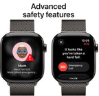 Apple Watch Series 11 42mm Slate Titanium Case GPS + Cellular Milanese Loop