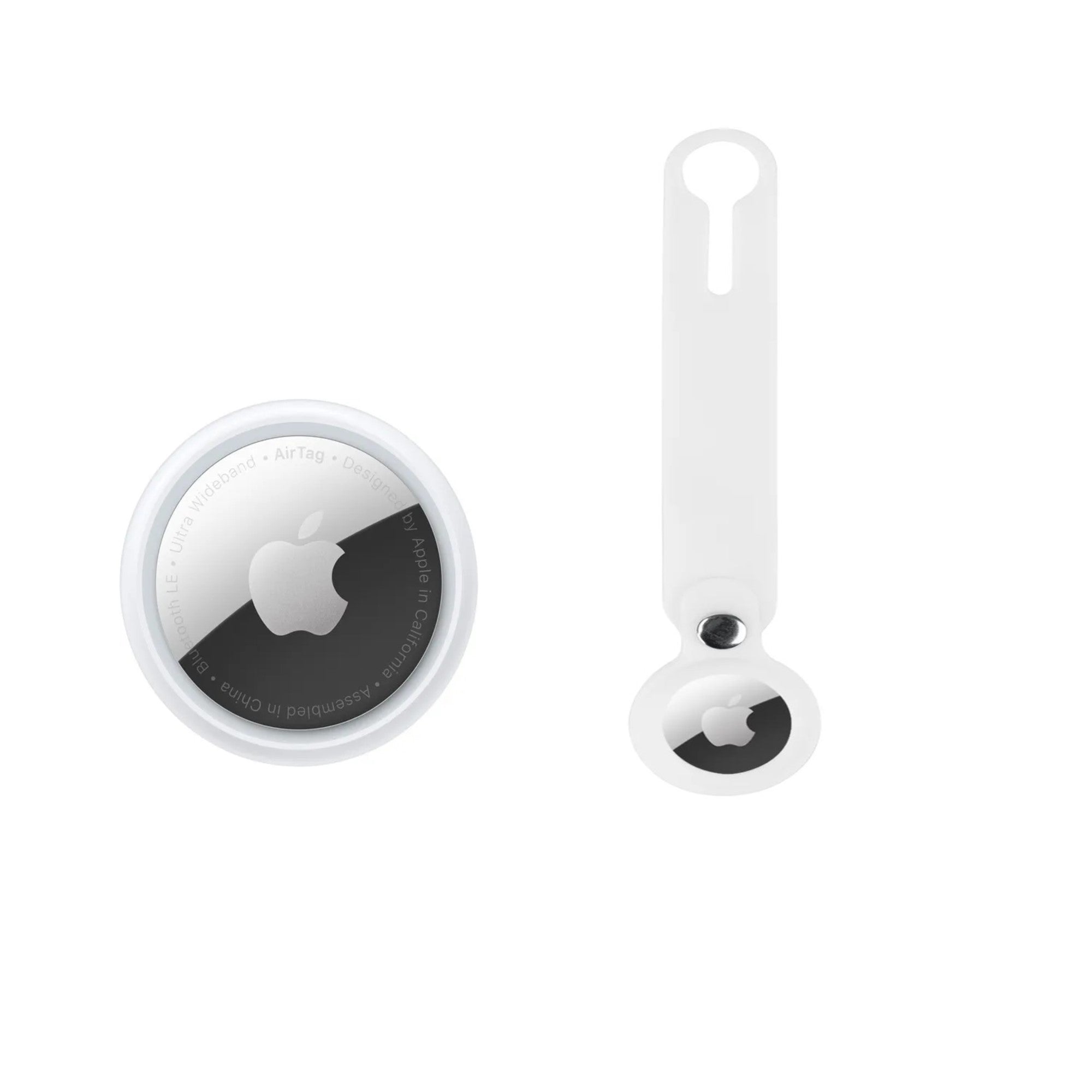 Apple AirTag 1 Pack with Silicone Cover Loop (White)