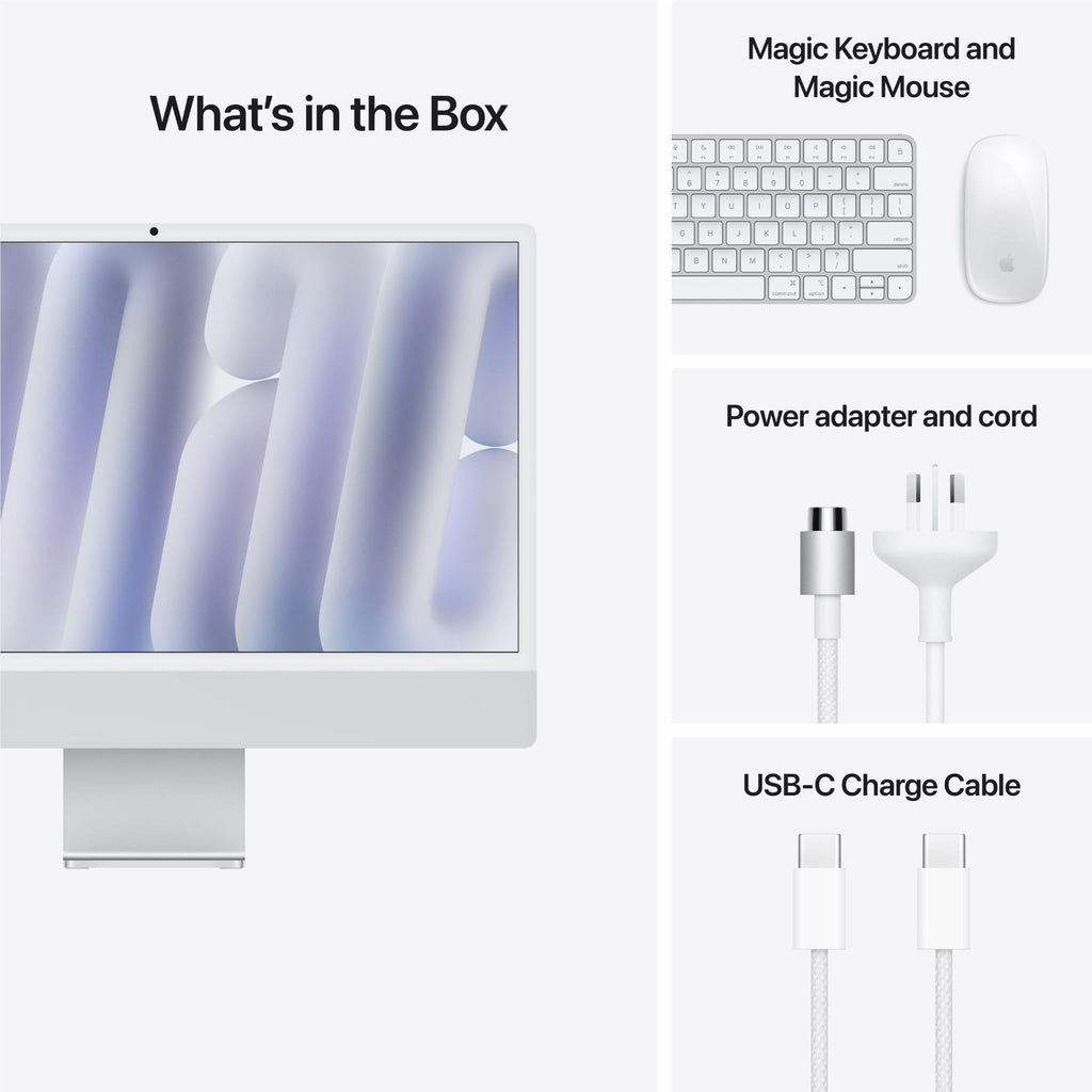 Apple iMac 24" Retina 4.5K with M4 8C CPU/8C GPU 16GB 256GB SSD (2024) (Silver)