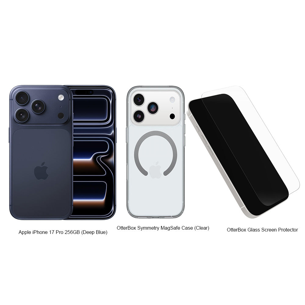 Apple iPhone 17 Pro 256GB (Deep Blue) with OtterBox Protection Bundle