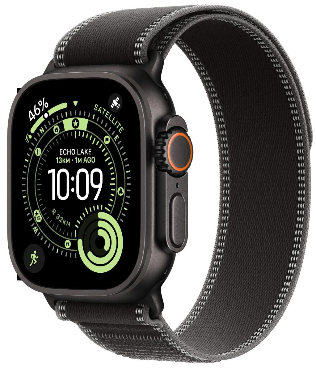 Apple Watch Ultra 3 49mm Black Titanium Case GPS + Cellular Charcoal Trail Loop (S/M)