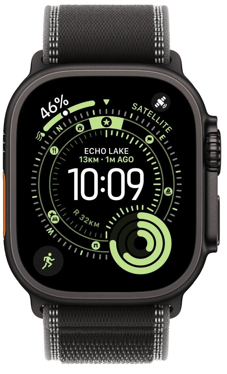  Apple Watch Ultra 3 49mm Black Titanium Case GPS + Cellular Charcoal Trail Loop (M/L)