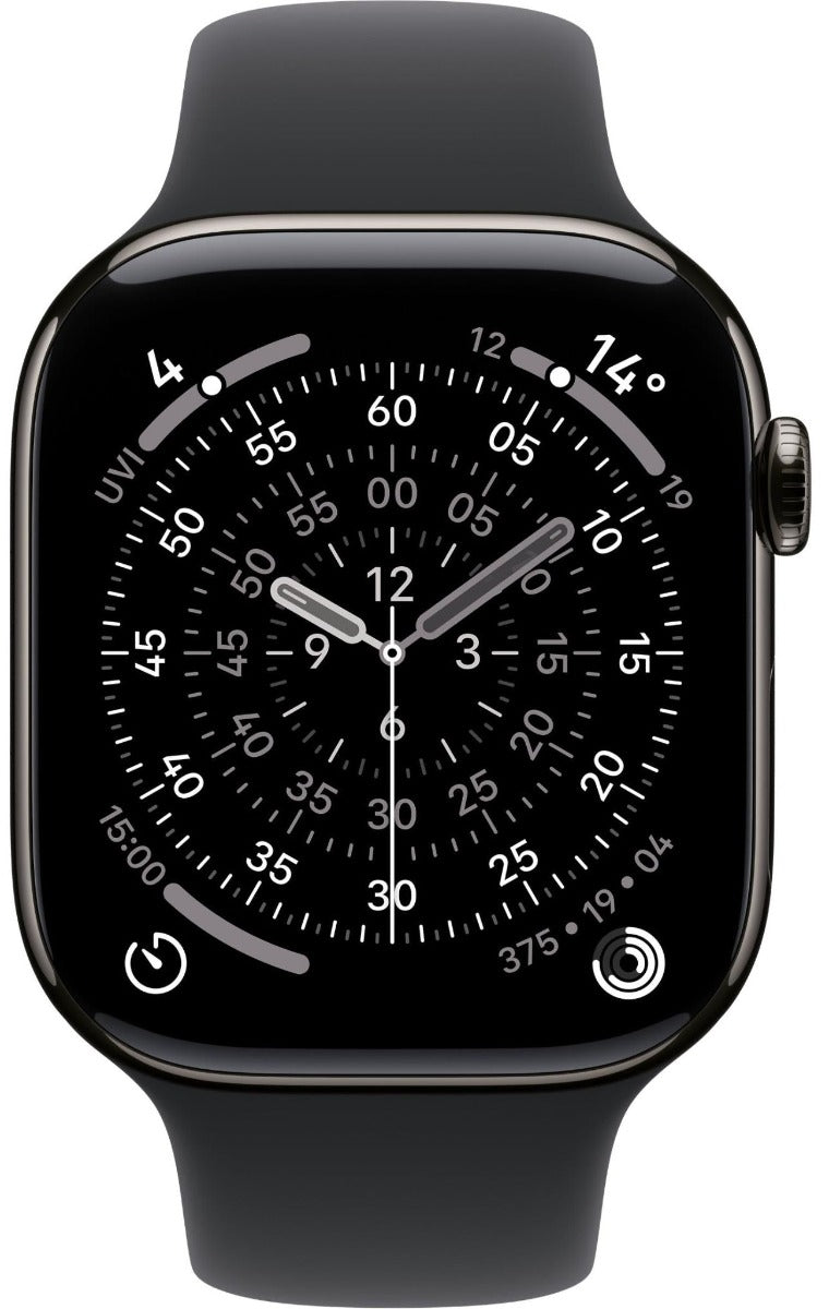 Apple Watch Series 11 42mm Slate Titanium Case GPS + Cellular Sport Band (M/L)