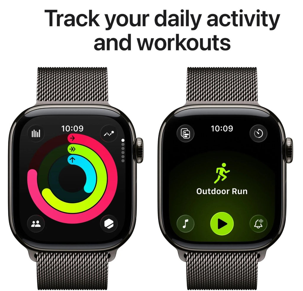Apple Watch Series 11 42mm Slate Titanium Case GPS + Cellular Milanese Loop