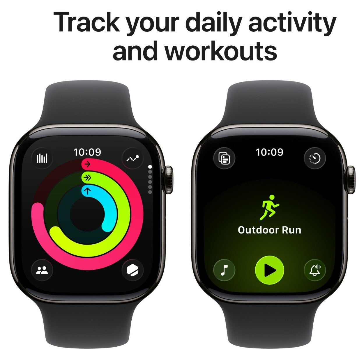 Apple Watch Series 11 42mm Slate Titanium Case GPS + Cellular Sport Band (M/L)