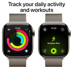 Apple Watch Series 11 42mm Natural Titanium Case GPS + Cellular Milanese Loop