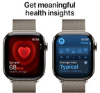 Apple Watch Series 11 42mm Natural Titanium Case GPS + Cellular Milanese Loop