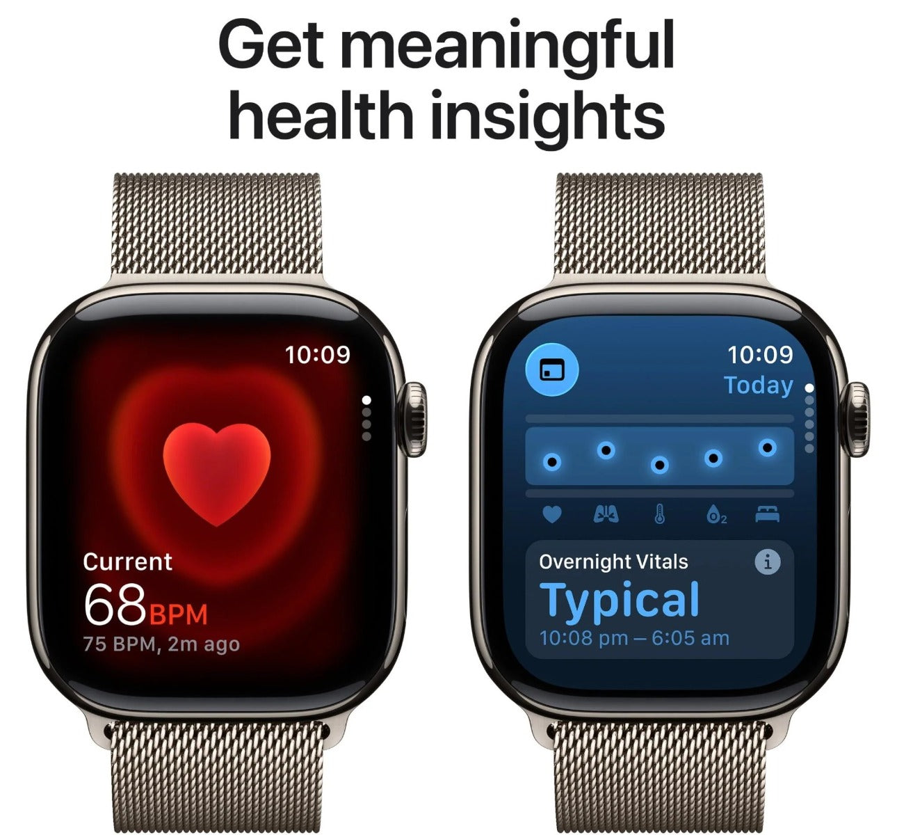 Apple Watch Series 11 42mm Natural Titanium Case GPS + Cellular Milanese Loop