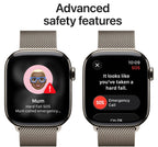 Apple Watch Series 11 42mm Natural Titanium Case GPS + Cellular Milanese Loop