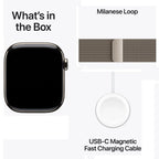 Apple Watch Series 11 42mm Natural Titanium Case GPS + Cellular Milanese Loop