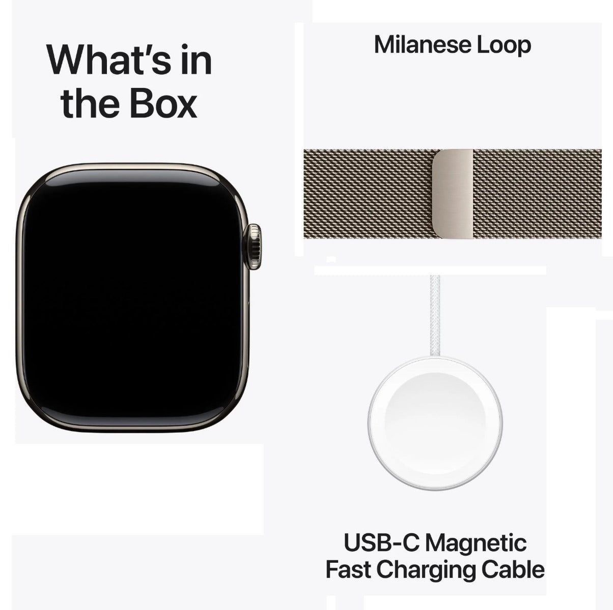 Apple Watch Series 11 42mm Natural Titanium Case GPS + Cellular Milanese Loop